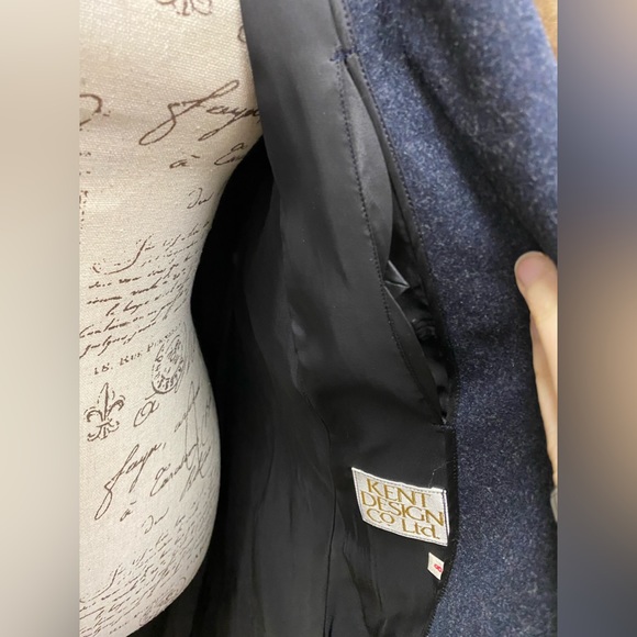 Beaver Fur Collar Wool Pea Coat sz M - Picture 8 of 8